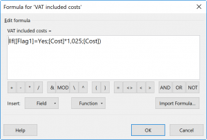 VAT formula in MS Project