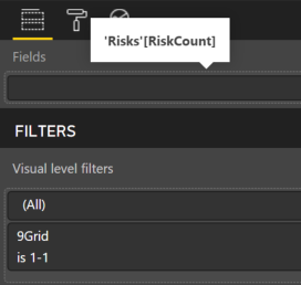visual filrter on 9grid risk matrix