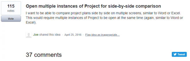 Open MS Project in Multiple instances
